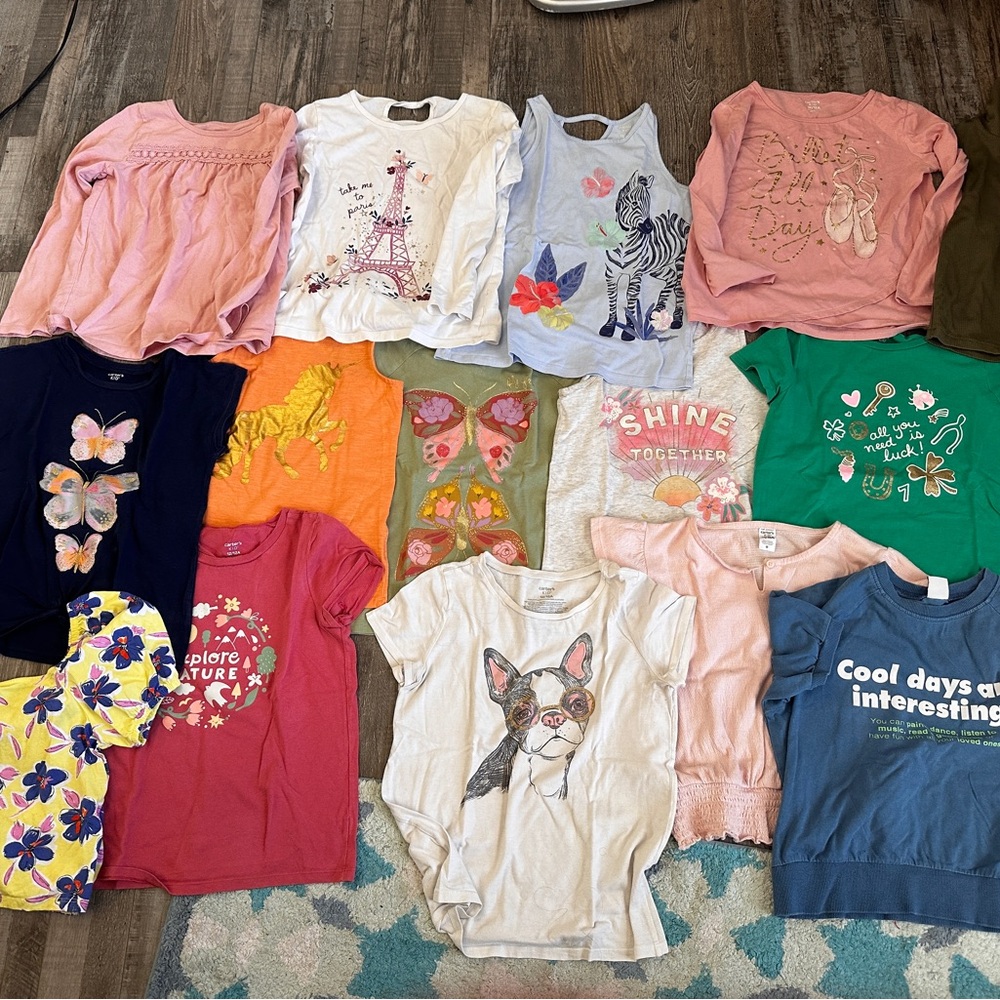 Size 12 yrs 15 tops of all different brands